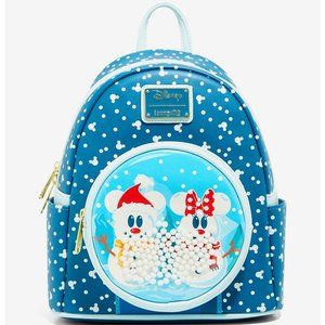 🎊Loungefly Minnie & Mickey Snow Globe mini backpack